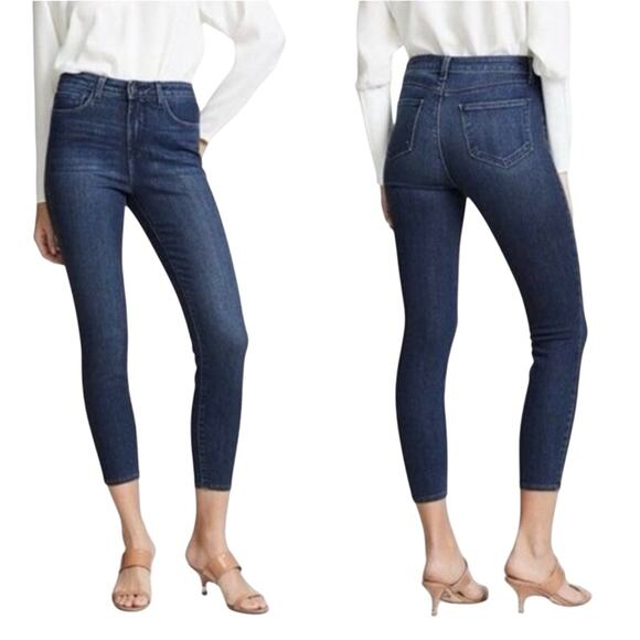 L’agence Denim - L’Agence Sz 27 Margot High Rise Ankle Skinny Jean in Wilder Wash Dark Wash